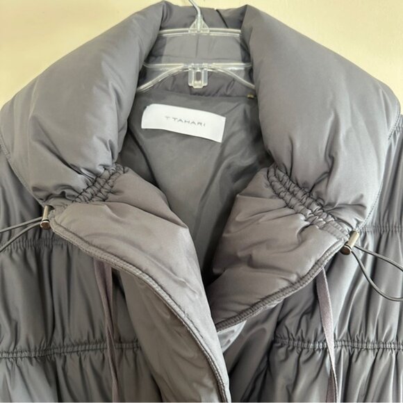 T Tahari Gray Puffer Fitted Women's Jacket Sz M, Preowned perfect condition - Picture 6 of 16